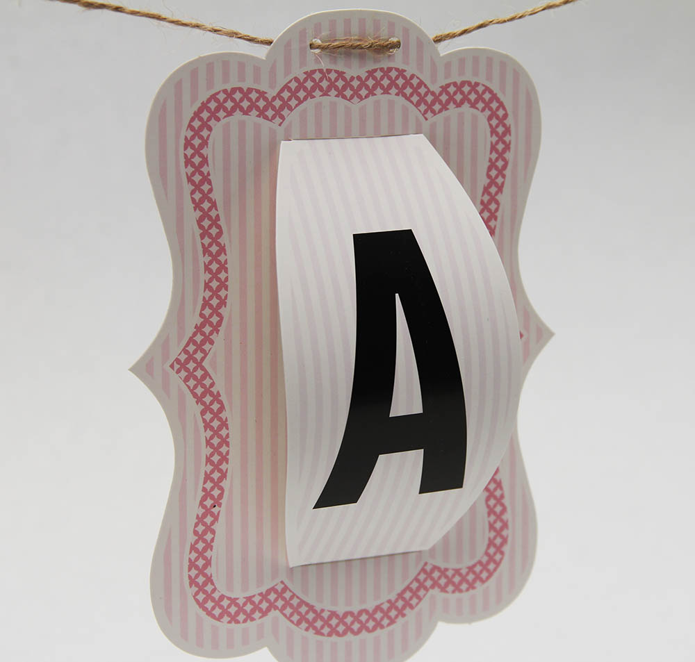 3 Boyutlu Banner Harf - Pembe