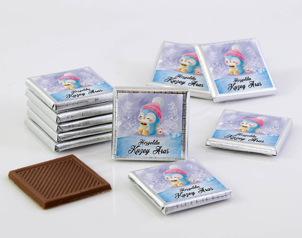 Erkek Bebek Dökme Çikolata - Penguen