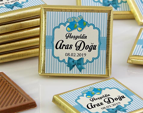 Erkek Bebek Dökme Çikolata - Patik