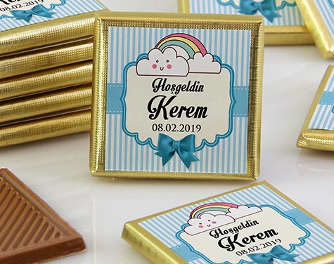 Erkek Bebek Dökme Çikolata - Bulut