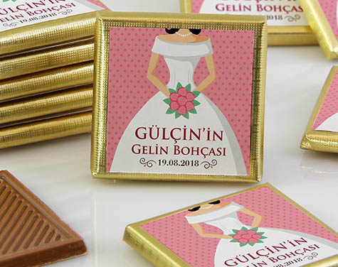 Söz-Nişan Dökme Çikolata - Pembe Temalı Gelin