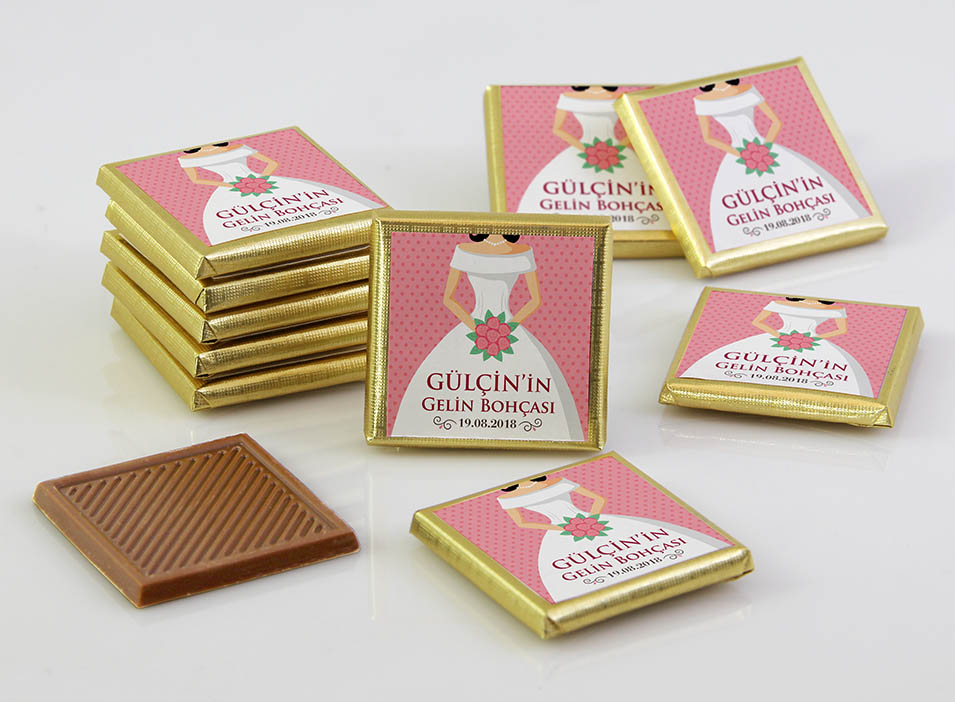 Söz-Nişan Dökme Çikolata - Pembe Temalı Gelin