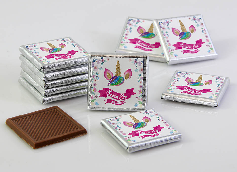 Kız Bebek Dökme Çikolata - Face Unicorn