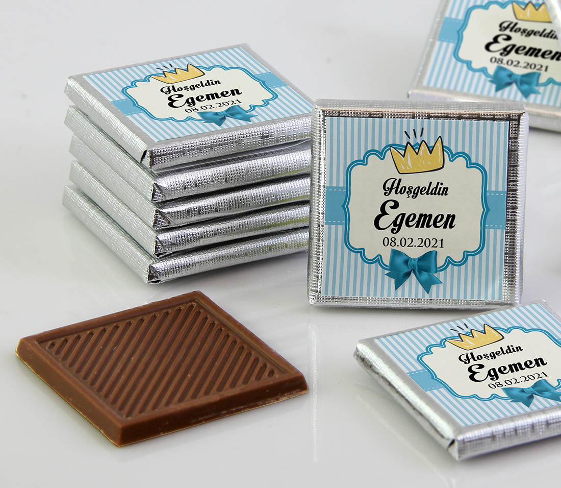 Erkek Bebek Çikolatası - Kutulu - Prens