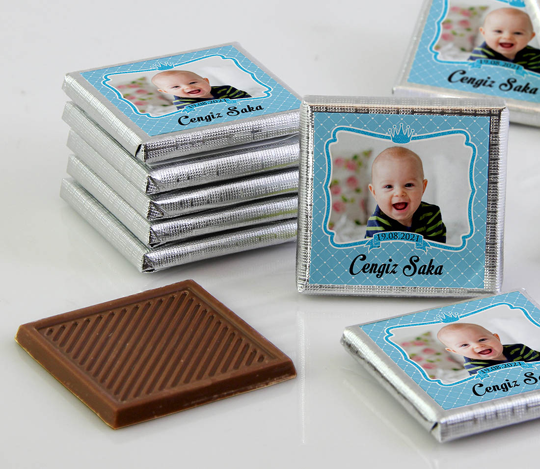 Erkek Bebek Çikolatası - Kutulu - Fotoğraflı