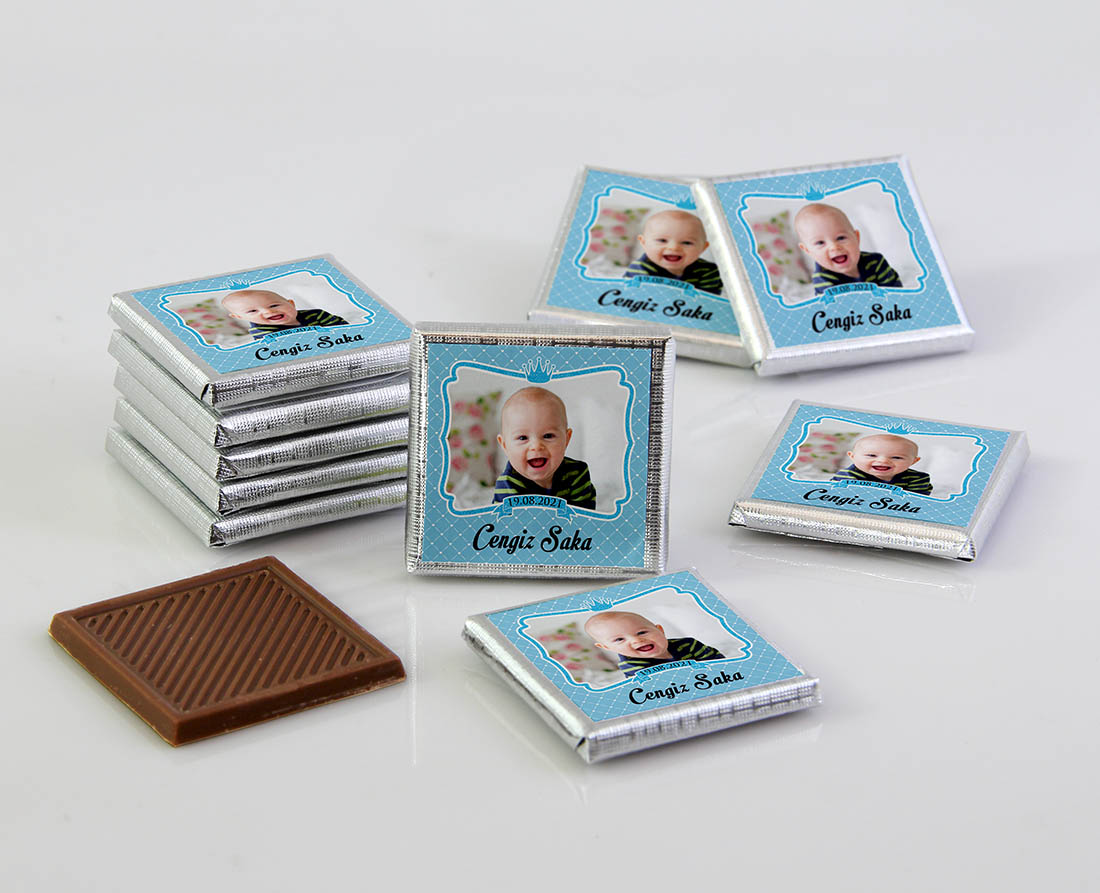 Erkek Bebek Çikolatası - Kutulu - Fotoğraflı