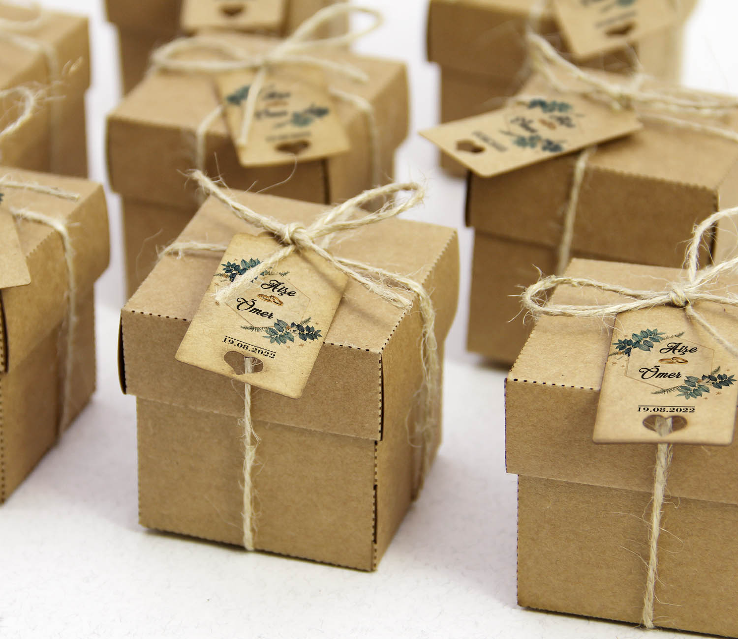 Kare Kapaklı Şeker ve Lokum Kutusu - Kraft Karton