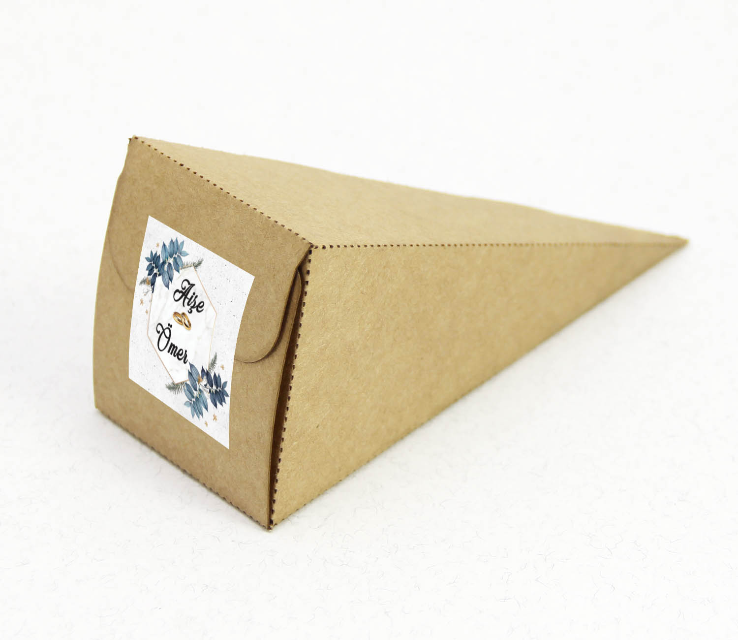 Kraft Karton Külah Şekilli Şeker ve Lokum Kutusu