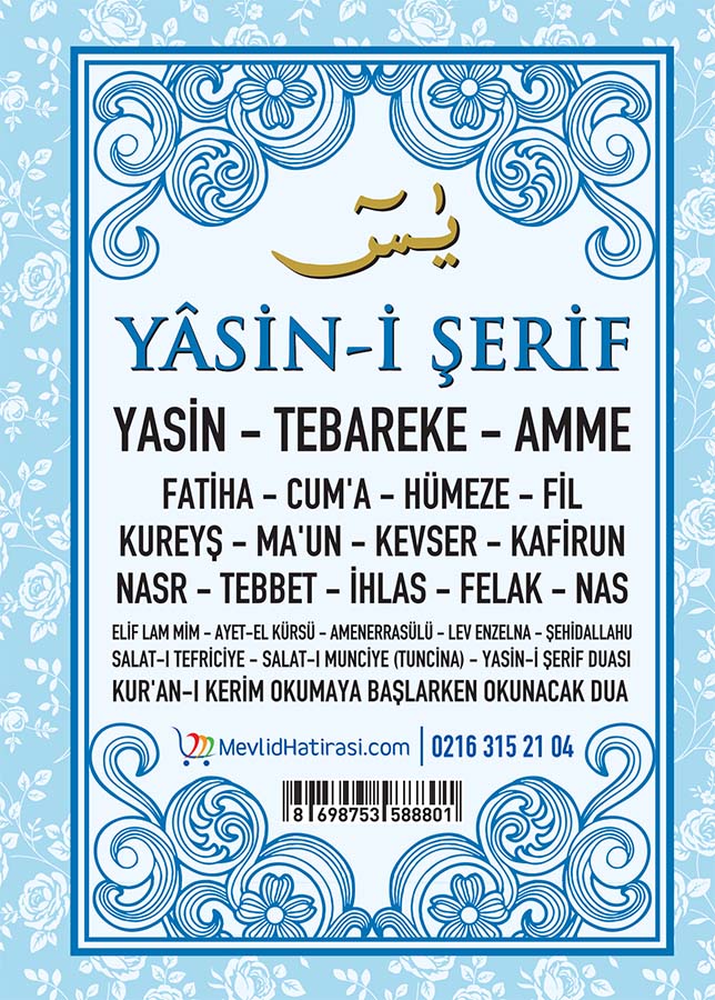 MAVİ 2’li Yasin Seti / Şeker Kutusu