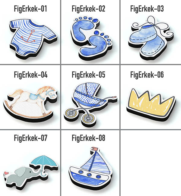 Figür Detaylı Kutulu Kına - Erkek Bebek Şekeri