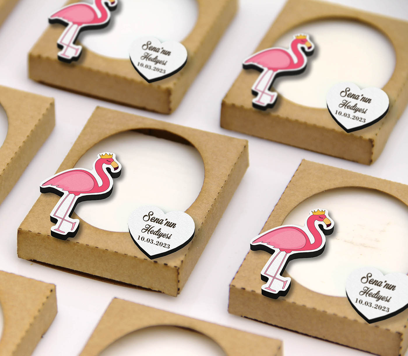 Figür Flamingo Detaylı, Kutulu Sabun - Bebek Şekeri