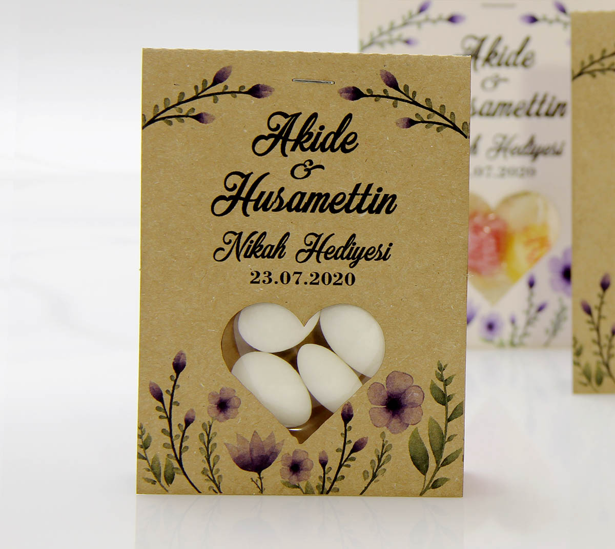 Pencereli Tasarım Nikah, Kına Şekeri - Kalp