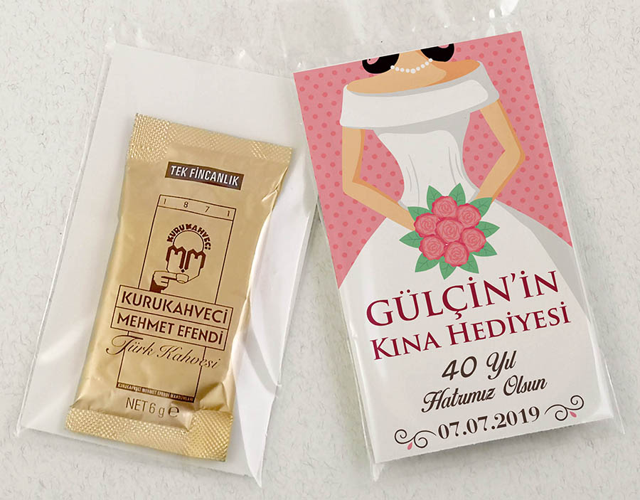 Türk Kahveli Söz, Nişan, Kına Hediyesi - Pembe Temalı Gelin