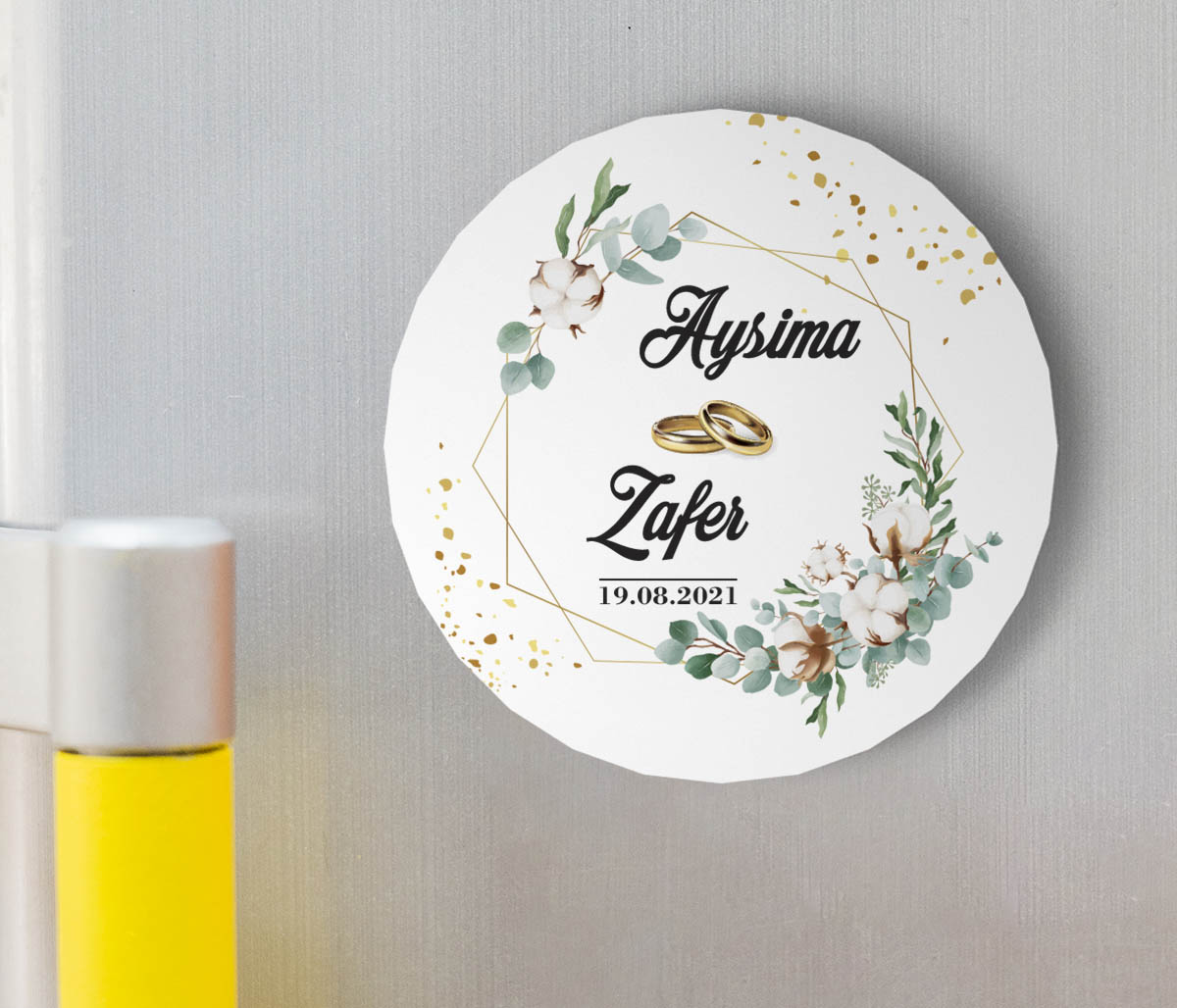 Baskılı Ahşap Magnet - Oval