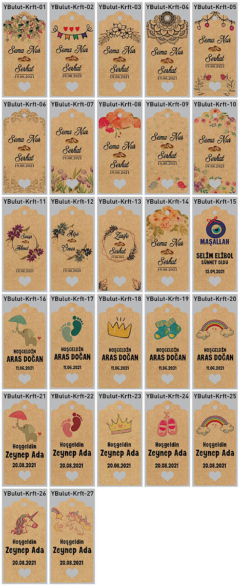 Kare Kapaklı Şeker ve Lokum Kutusu - Kraft Karton