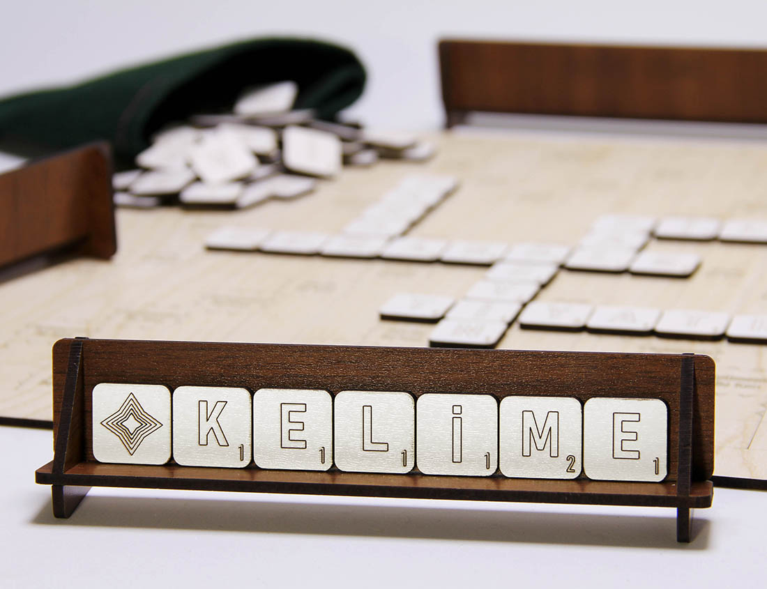 Kelime Üretme Oyunu - Kelime Avı - Yerli Üretim Ahşap Türkçe Scrabble