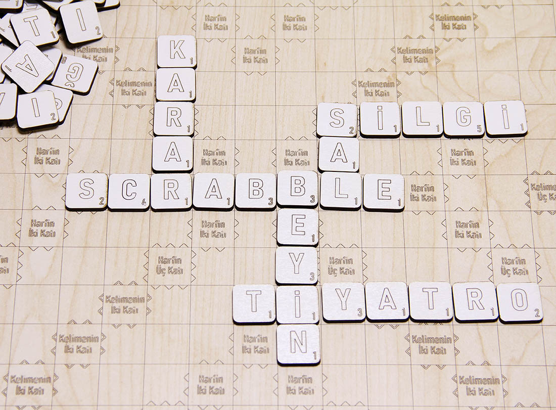 Kelime Üretme Oyunu - Kelime Avı - Yerli Üretim Ahşap Türkçe Scrabble
